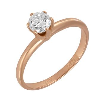 Помолвочное золотое кольцо с бриллиантами R100-ABR036R 