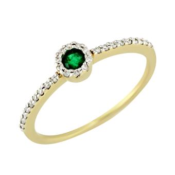 Золотое кольцо с бриллиантами и цветными драгоценными камнями R13-K35026AYE