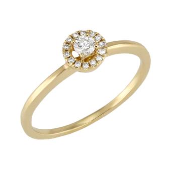 Золотое кольцо с бриллиантами R101-R32456 