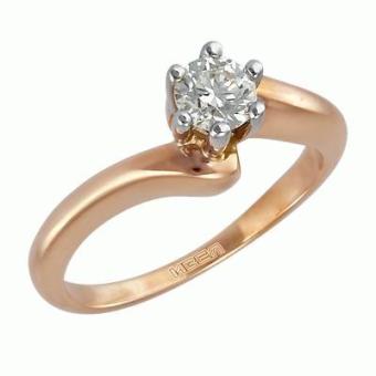 Помолвочное золотое кольцо с бриллиантами SS18616B 