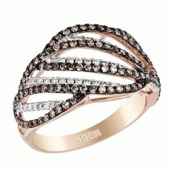 Золотое кольцо с цветными бриллиантами A1R26205R 