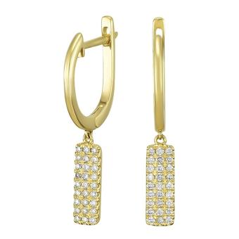Золотые серьги с бриллиантами E101-E42502AY