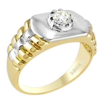  Золотое кольцо с бриллиантом ssr020