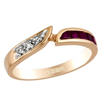 Золотое кольцо с бриллиантами hnr559 