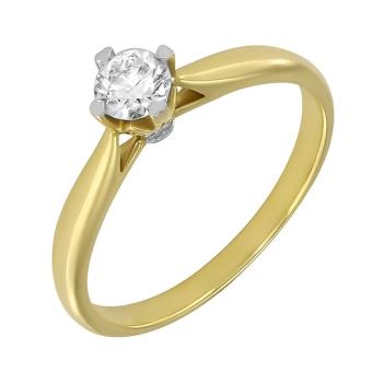 Помолвочное золотое кольцо с бриллиантами CRARPC 
