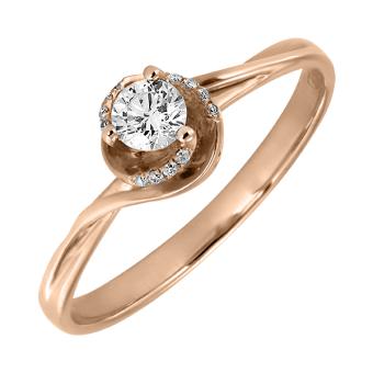Золотое кольцо с бриллиантами R1402-HOR35776R 
