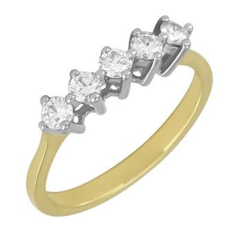 Золотое кольцо с бриллиантами R125-YT102014YAY 