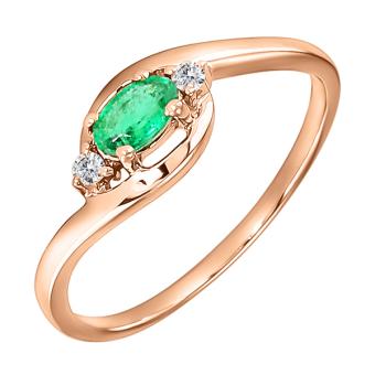 Золотое кольцо с бриллиантами и цветными драгоценными камнями AR46160