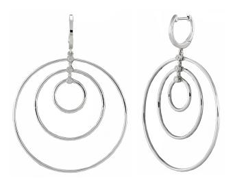 Золотые серьги с бриллиантами E123-E58333A