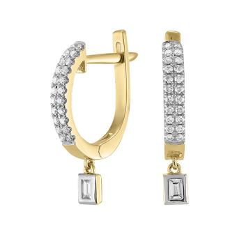 Золотые серьги с бриллиантами E101-E48168Y