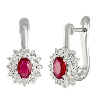 Золотые серьги с бриллиантами E139-E11806