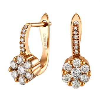 Золотые серьги с бриллиантами AJE1720