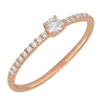 Помолвочное золотое кольцо с бриллиантами R101-R45435R 