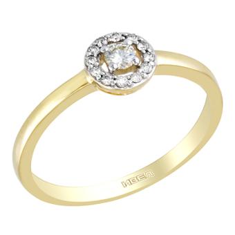 Золотое кольцо с бриллиантами crajst 
