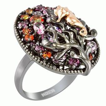 Серебряное кольцо с полудрагоценными камнями HOSR37316