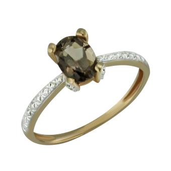 Золотое кольцо с бриллиантами и полудрагоценными камнями R132-PSR35497RSQ 