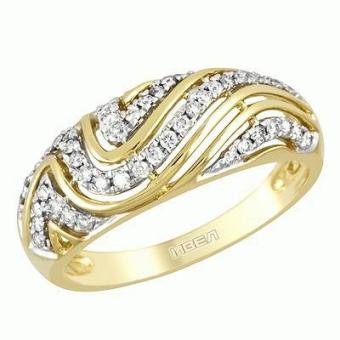 Золотое кольцо с бриллиантами PSR44585 