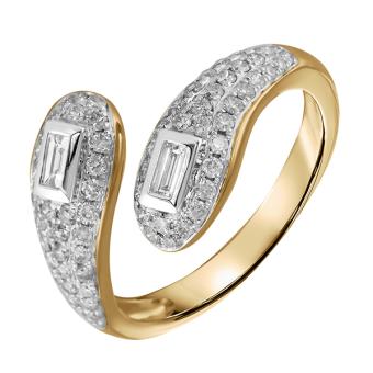 Золотое кольцо с бриллиантами R101-R48170YW 
