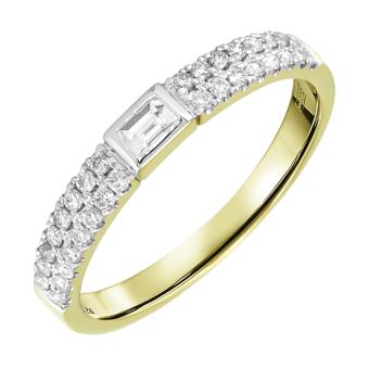 Золотое кольцо с бриллиантами R101-R48167YW 
