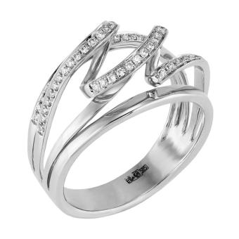 Золотое кольцо с бриллиантами R101-R42692W 