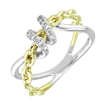 Золотое кольцо с бриллиантами R101-R47982YW 