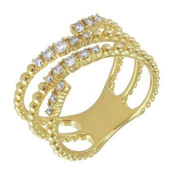 Золотое кольцо с бриллиантами R101-R43394Y 