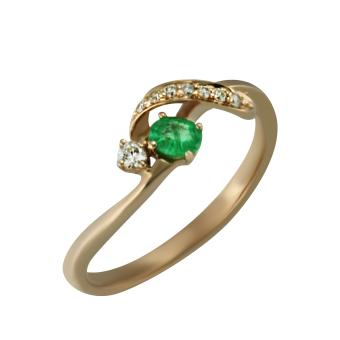 Золотое кольцо с бриллиантами и цветными драгоценными камнями R123-AR46162RE