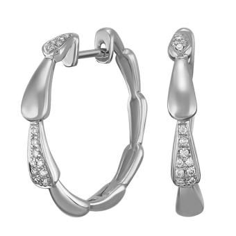 Золотые серьги с бриллиантами E101-E44957W