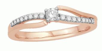 Золотое кольцо с бриллиантами R1402-4JWR120R 
