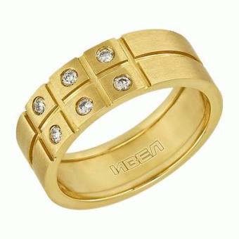Золотое кольцо с бриллиантами 4M01658 
