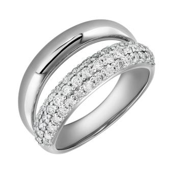Золотое кольцо с бриллиантами R101-R47316W 