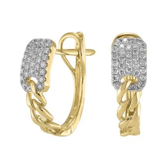 Золотые серьги с бриллиантами E101-E46211Y