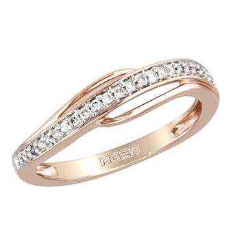 Золотое кольцо с бриллиантами 4DEI3460 