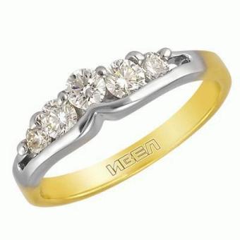 Золотое кольцо с бриллиантами 1JPM173C 