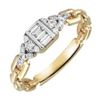 Золотое кольцо с бриллиантами R101-R48360RW 