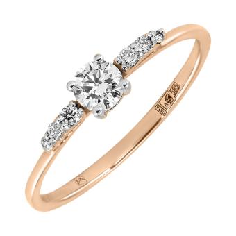 Золотое кольцо с бриллиантами R1402-A1R25456R 