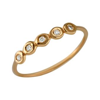 Золотое кольцо с бриллиантами R130-16454W 