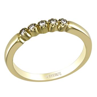 Золотое кольцо с бриллиантами 1KPM284 