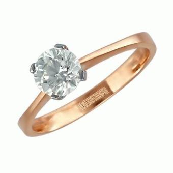 Помолвочное золотое кольцо с бриллиантами DK1073B 