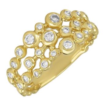 Золотое кольцо с бриллиантами R101-R43469Y 