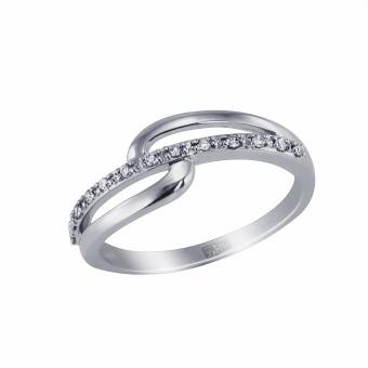 Золотое кольцо с бриллиантами R132-PSR30266W 