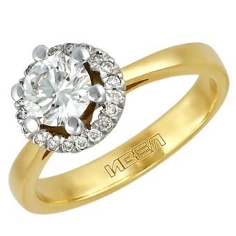 Помолвочное золотое кольцо с бриллиантами SS23176B 