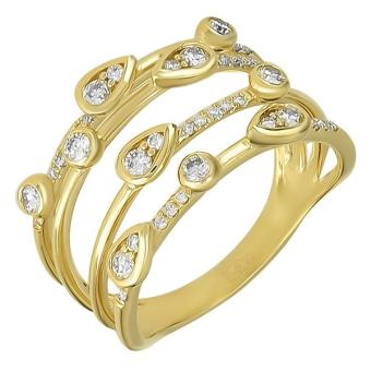 Золотое кольцо с бриллиантами R101-R44413Y 