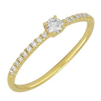 Помолвочное золотое кольцо с бриллиантами R101-R45435Y 