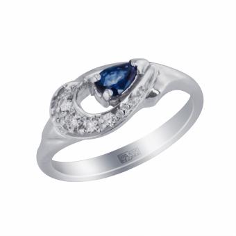 Золотое кольцо с бриллиантами и цветными драгоценными камнями R2-ZZEK015WS