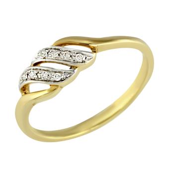 Золотое кольцо с бриллиантами R135-CRAKEHY 