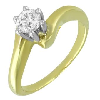 Помолвочное золотое кольцо с бриллиантами R15-SS18616BY 