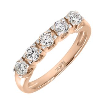 Золотое кольцо с бриллиантами R1442-EKR-1 