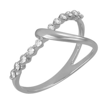 Золотое кольцо с бриллиантами R101-R42938W 