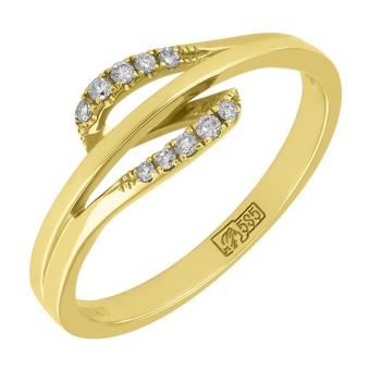 Золотое кольцо с бриллиантами EDR13111 